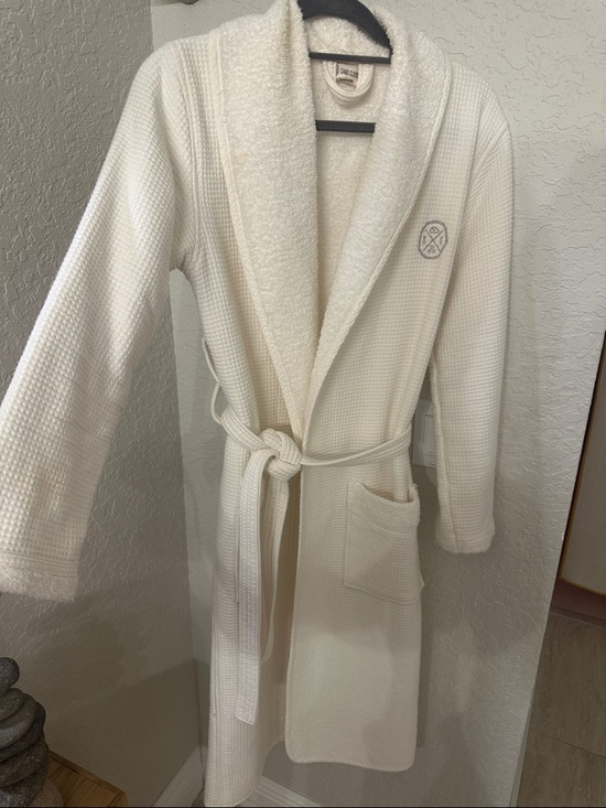sand cloud Other - Women's Cream Waffle Robe with Plush Shawl Collar